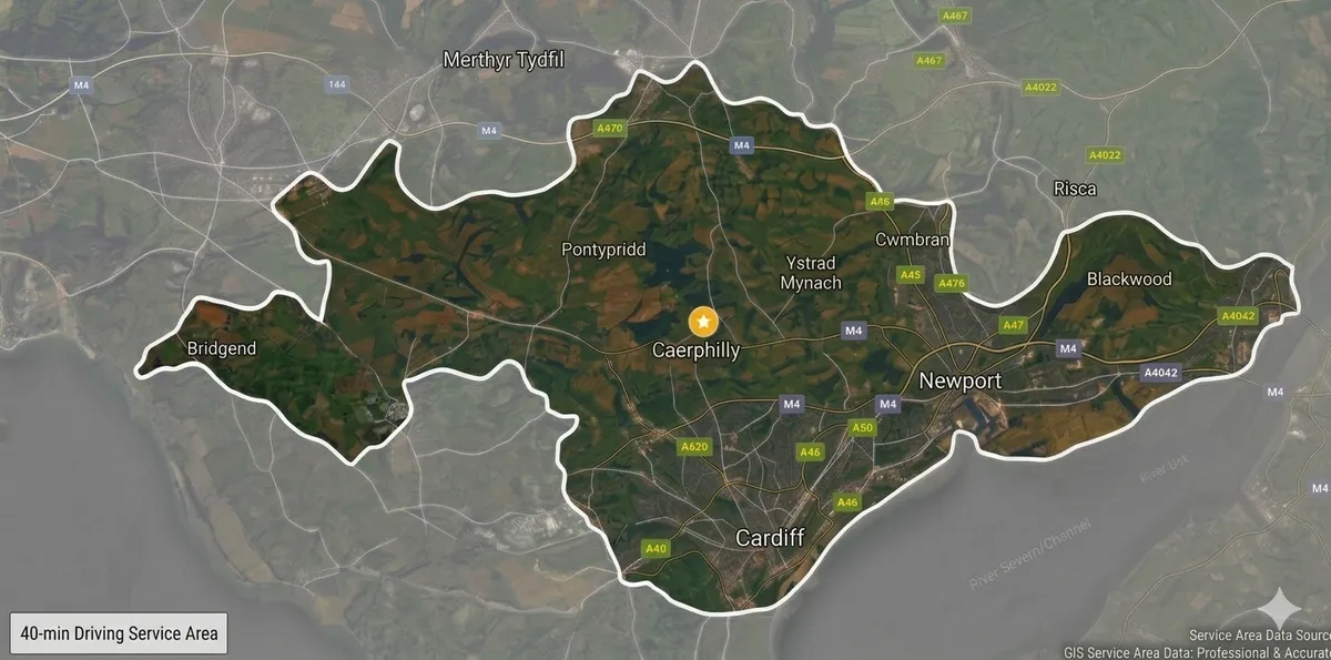 Areas covered by Action Plumbing & Heating — South Wales